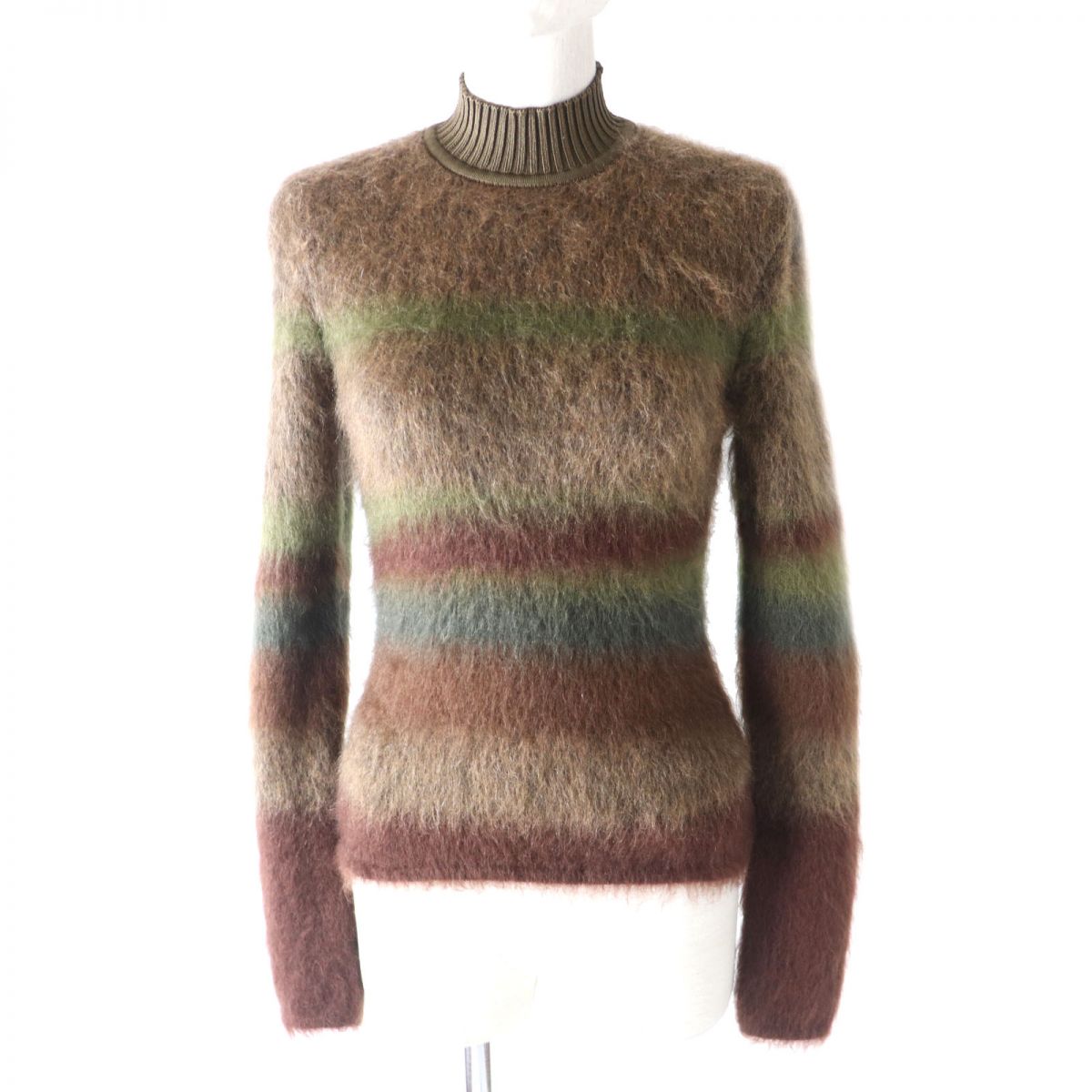 Knit Main: Wool, Main: Mohair, Main: Silk, Nylon Brown Travel Bag