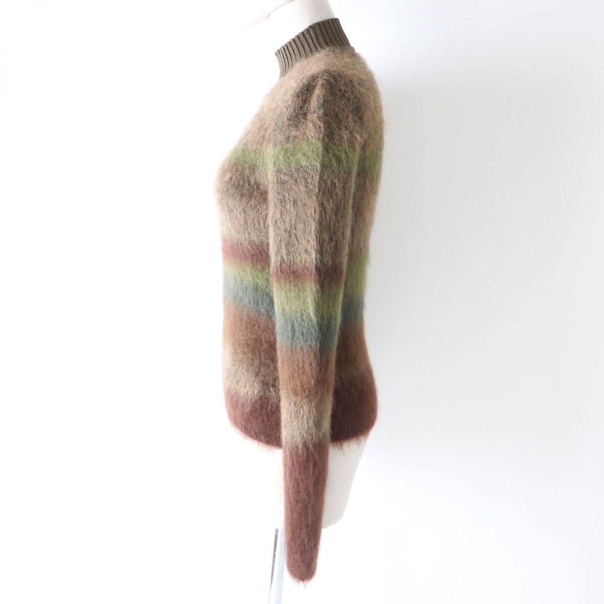 Knit Main: Wool, Main: Mohair, Main: Silk, Nylon Brown Travel Bag