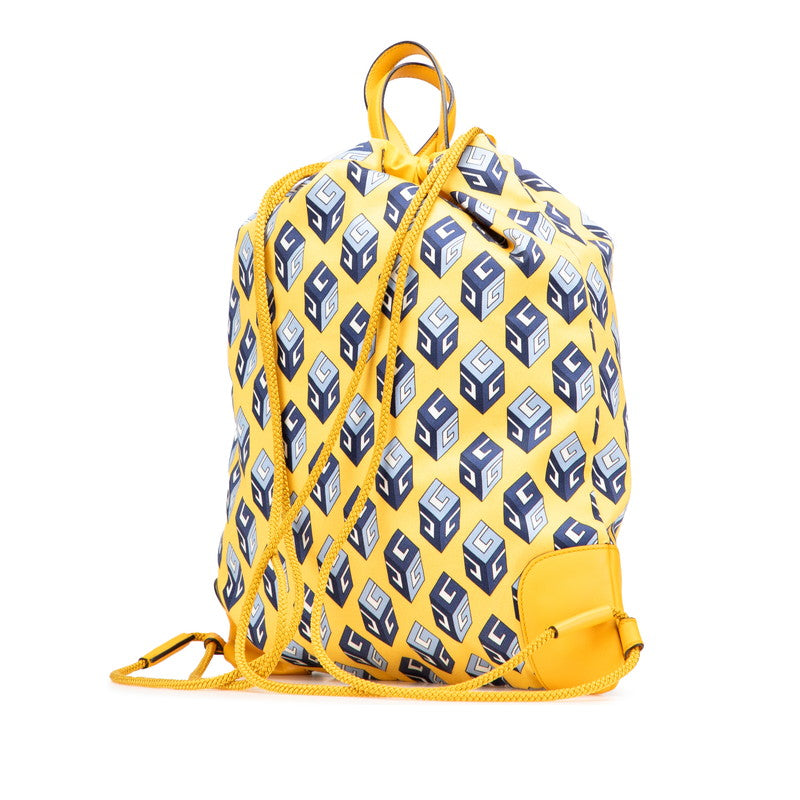 Gucci Drawstring Cube Backpack Leather Nylon Jewelry