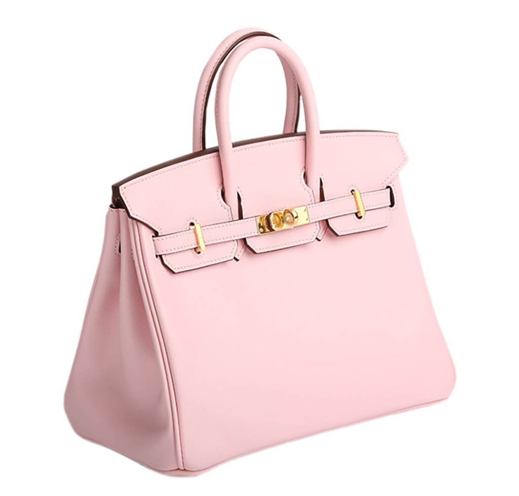 Hermes Birkin Bag Rose Sakura Hardware Gold Travel Bag