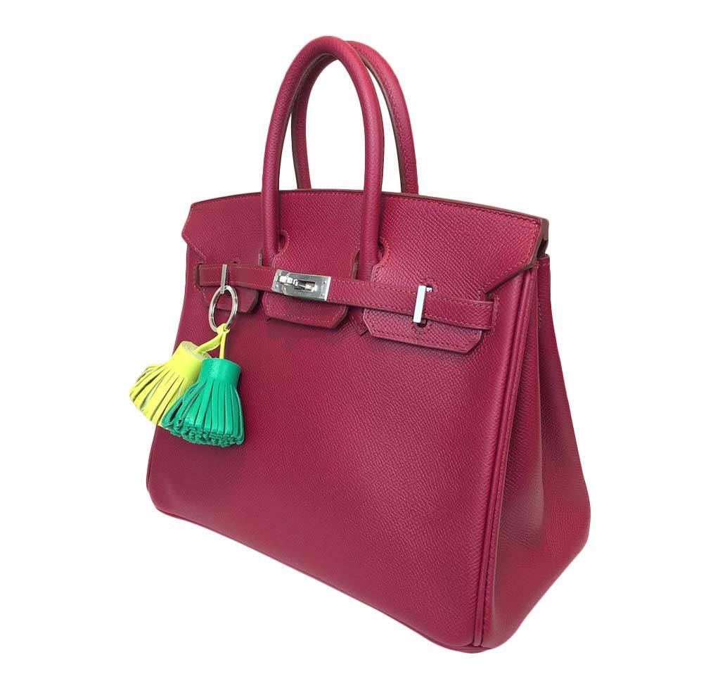 Hermes Birkin Rouge Vif Bag Epsom Travel Bag