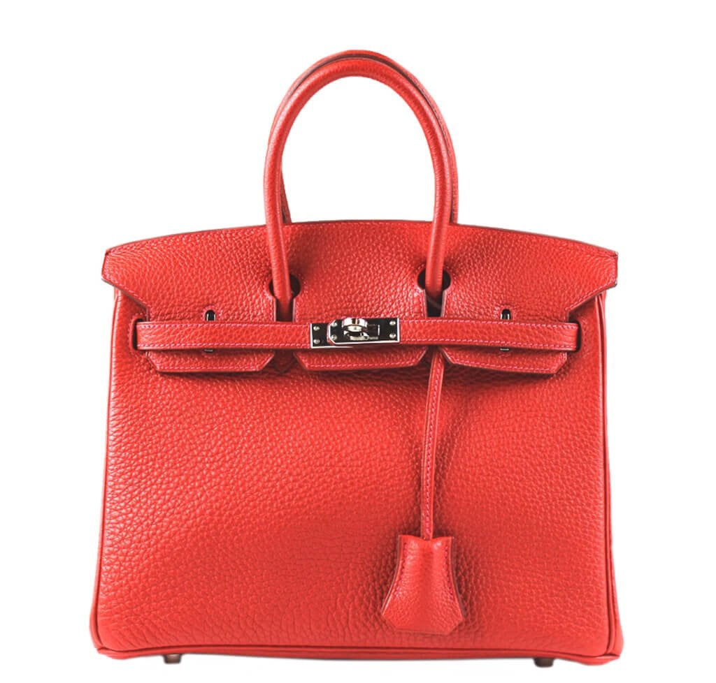Hermes Birkin Bag Vermillion Palladium Travel Bag
