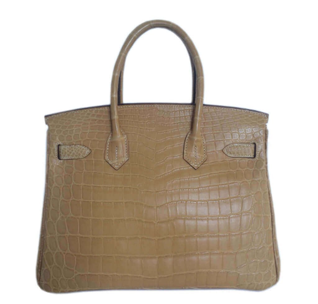 Hermes Birkin Bag Paille Niloticus Crocodile Travel Bag