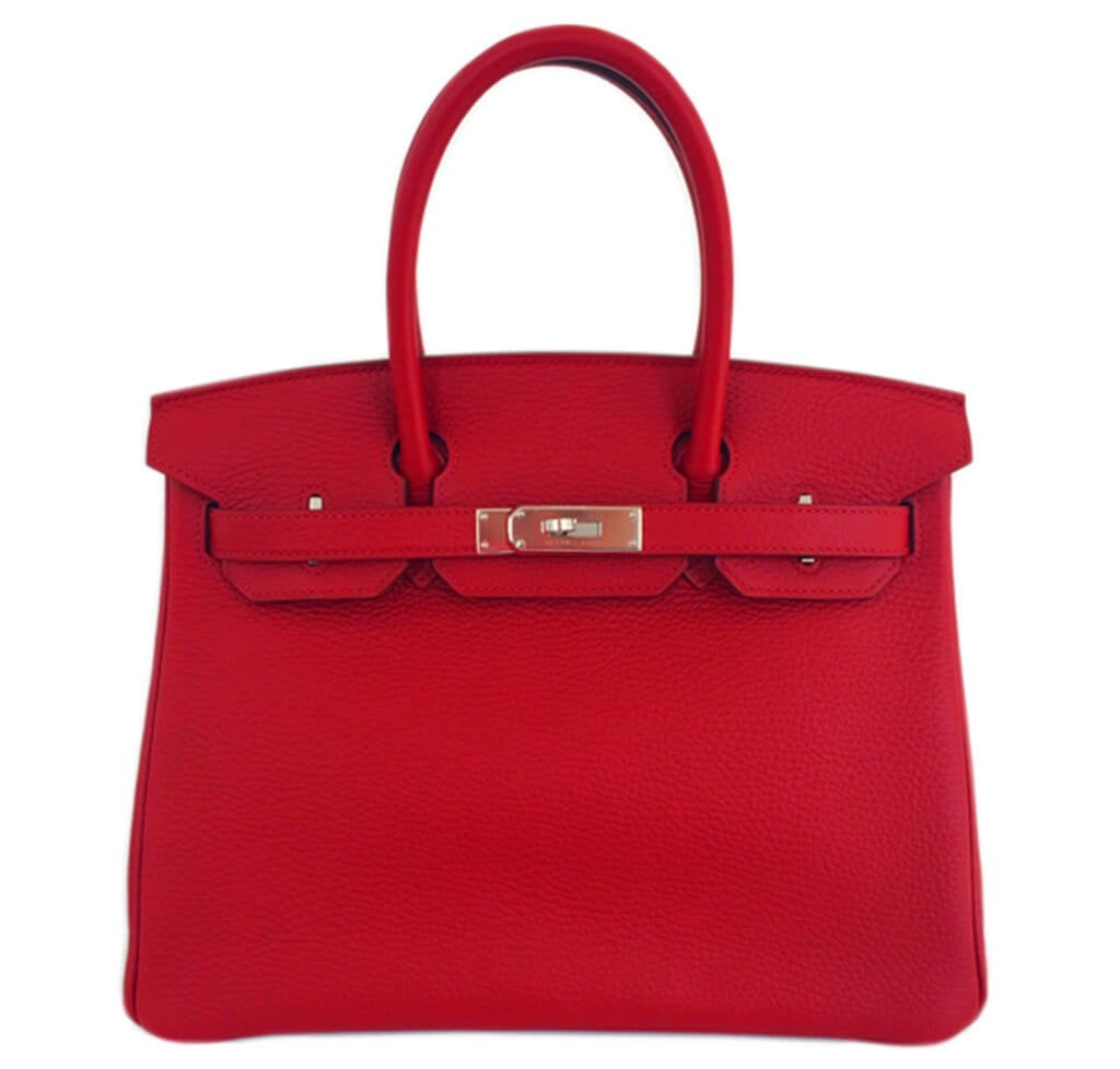 Hermes Birkin Rouge Garance Bag Togo Travel Bag