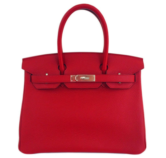 Hermes Birkin Rouge Garance Bag Togo Travel Bag