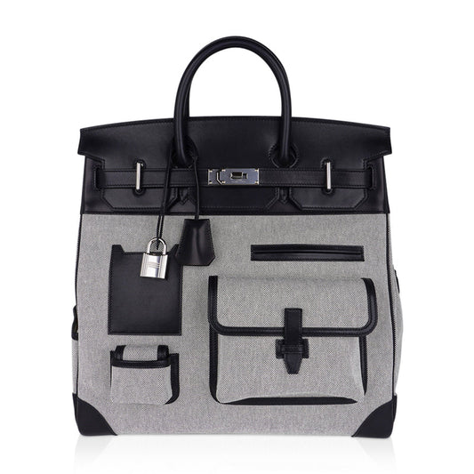 Gucci Hermes Birkin Haut Courroies Cargo Bag Ecru Travel Bag