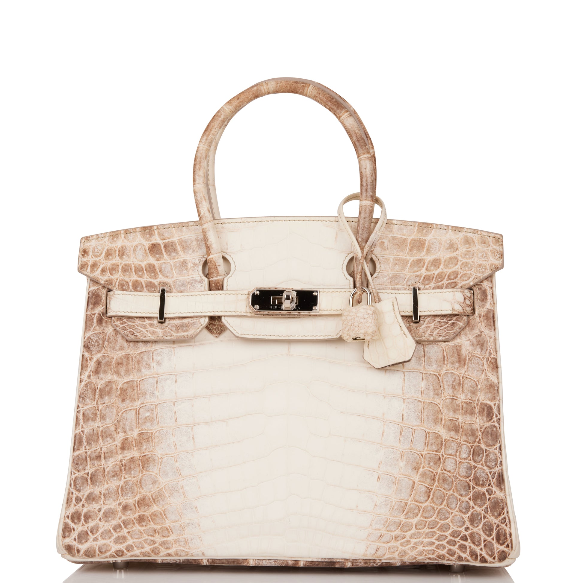 Hermes Birkin Himalaya Niloticus Crocodile Palladium Hardware Handbag Travel Bag