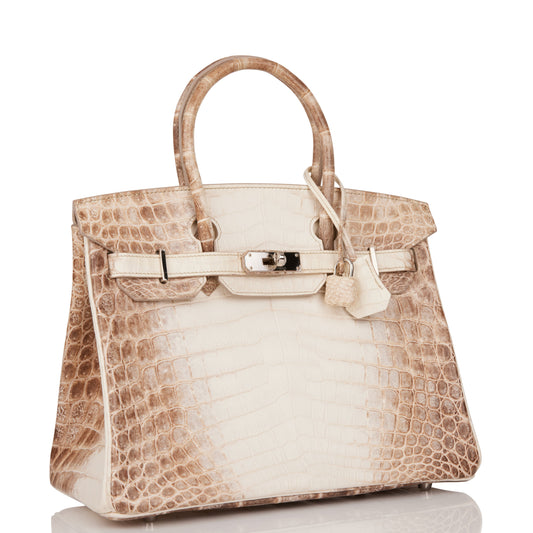 Hermes Birkin Himalaya Niloticus Crocodile Palladium Hardware Handbag Travel Bag
