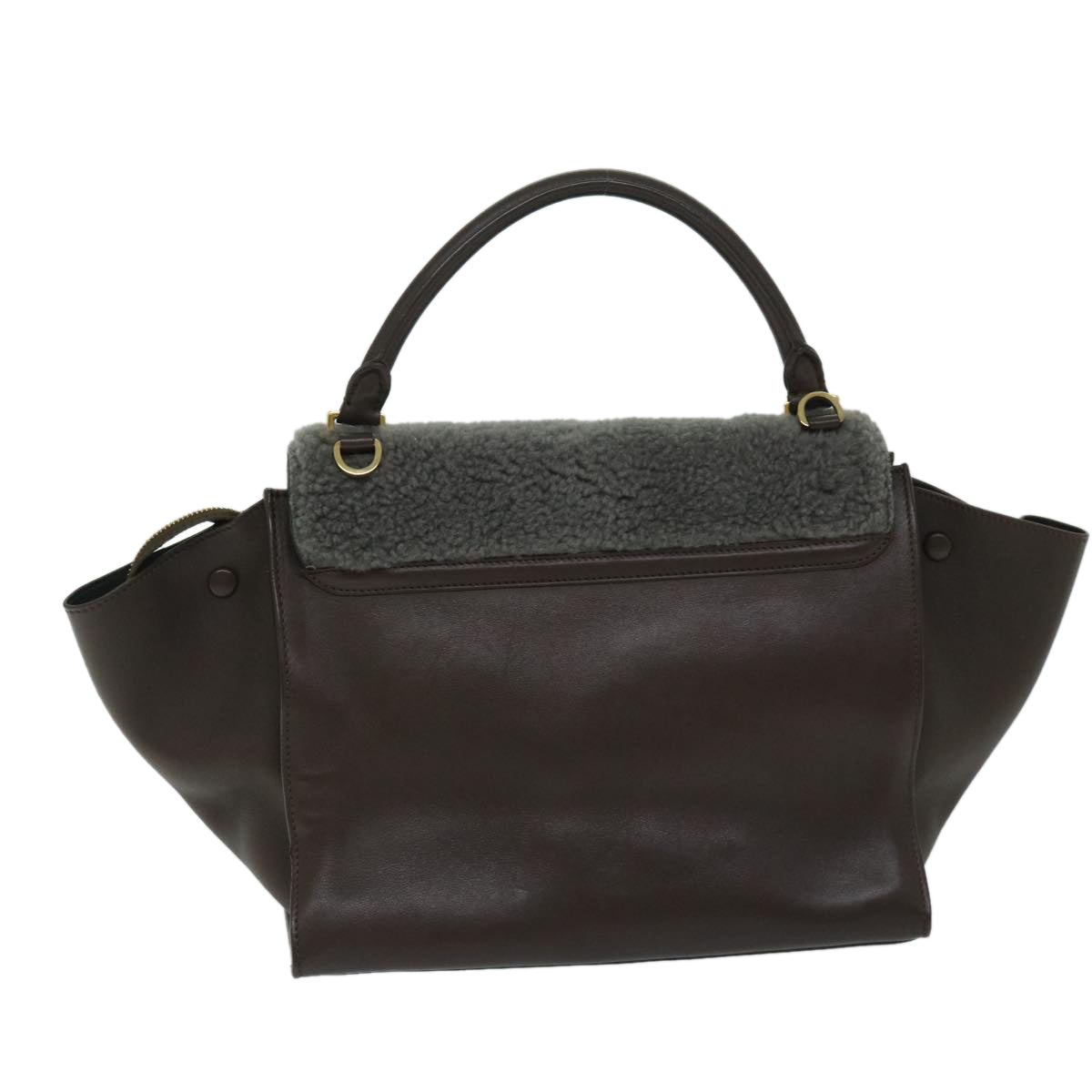Luxury Trapeze Hand Bag Way Hk Leather Brown Travel Bag