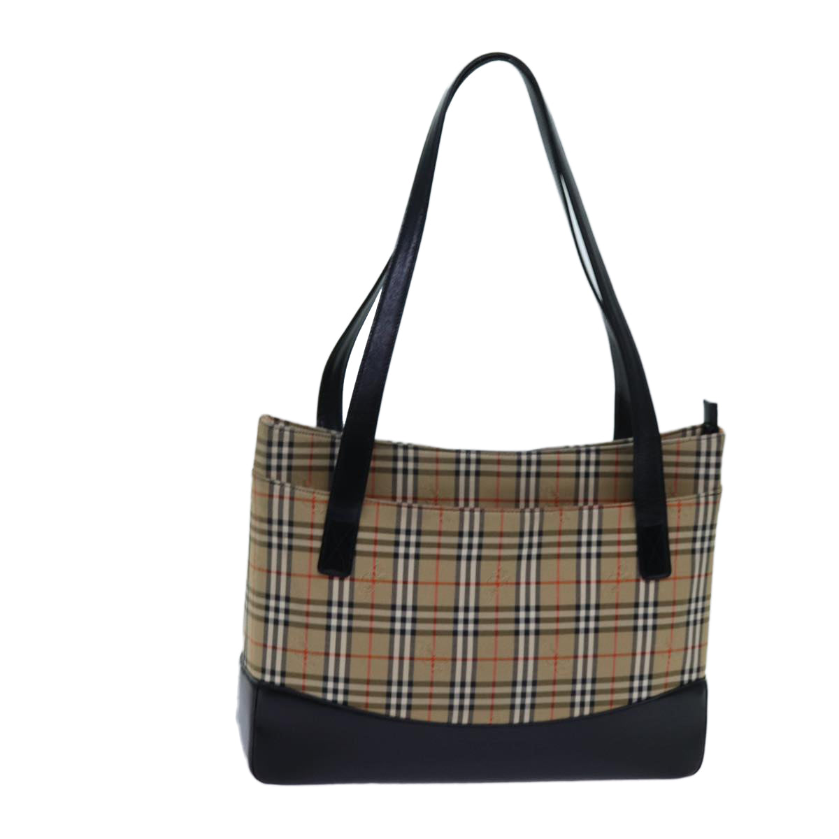 Burberry Luxury Nova Check Tote Bag Auth Hk1203 Canvas Black Beige