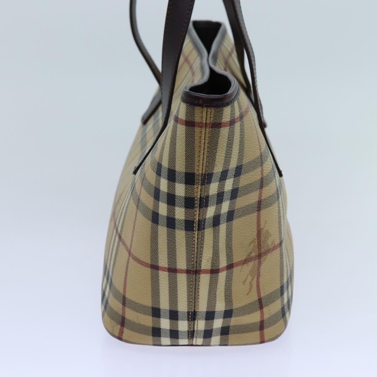 Burberry Luxury Nova Check Shoulder Bag Pvc Auth Hk1237 Beige