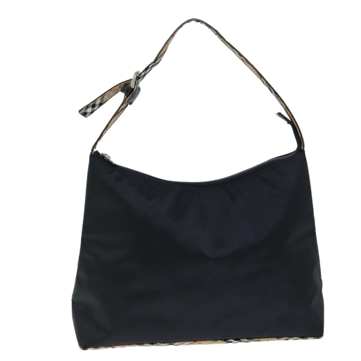 Burberry Luxury Nova Check Shoulder Bag Auth Hk1319 Nylon Black Beige