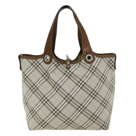 Burberry Luxury Nova Check Reversible Tote Bag Auth Hk1321 Nylon Beige