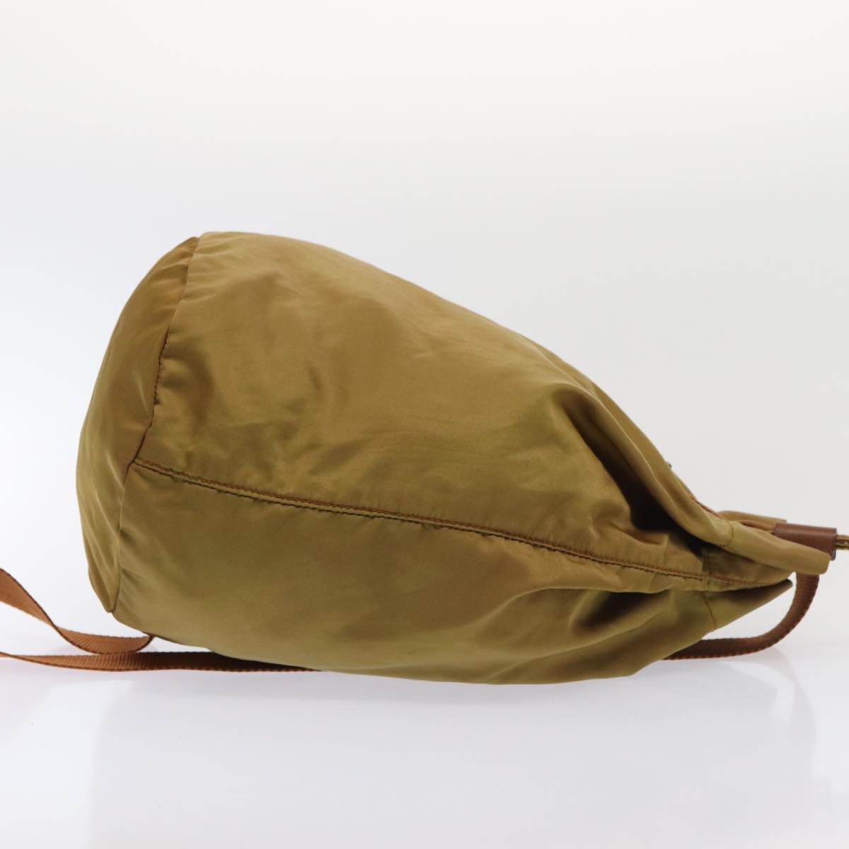 Prada Shoulder Bag Auth Nylon Brown Brown Auth Hk1412