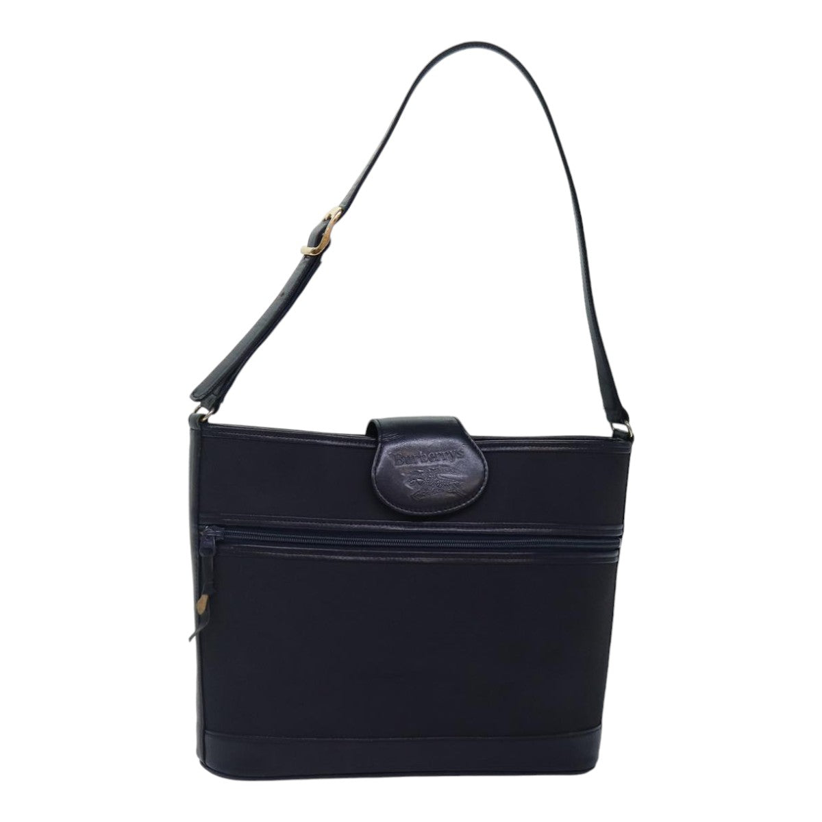 Burberry Luxury ss Shoulder Bag Auth Hk1626 Leather Nylon Gold