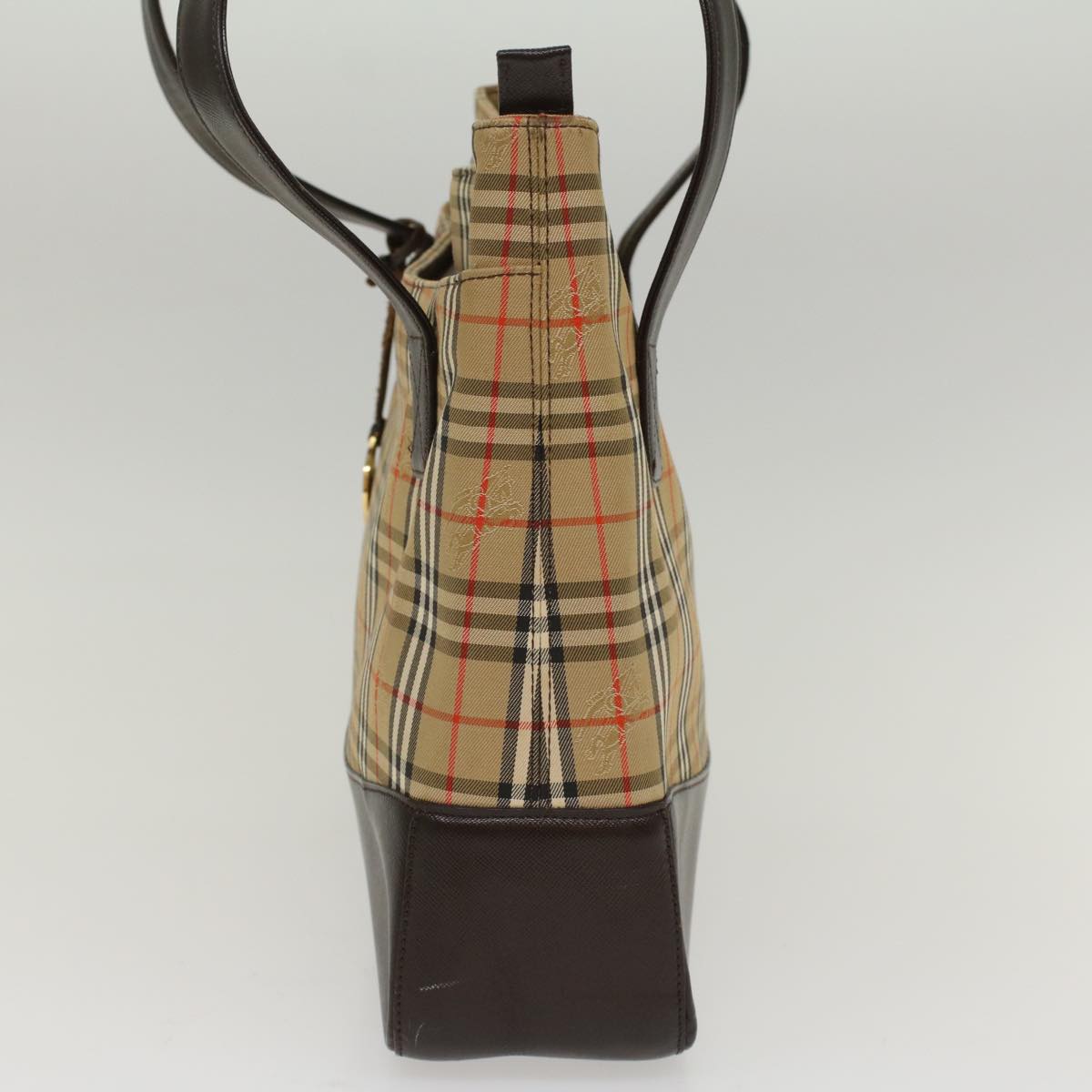 Burberry Luxury Nova Check Shoulder Bag Auth Hk811 Canvas Brown Beige