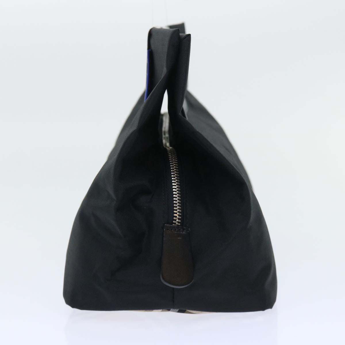 Burberry Luxury ss Nova Check Label Hand Bag Auth Nylon Black Beige Travel Bag Beige Auth Hk826