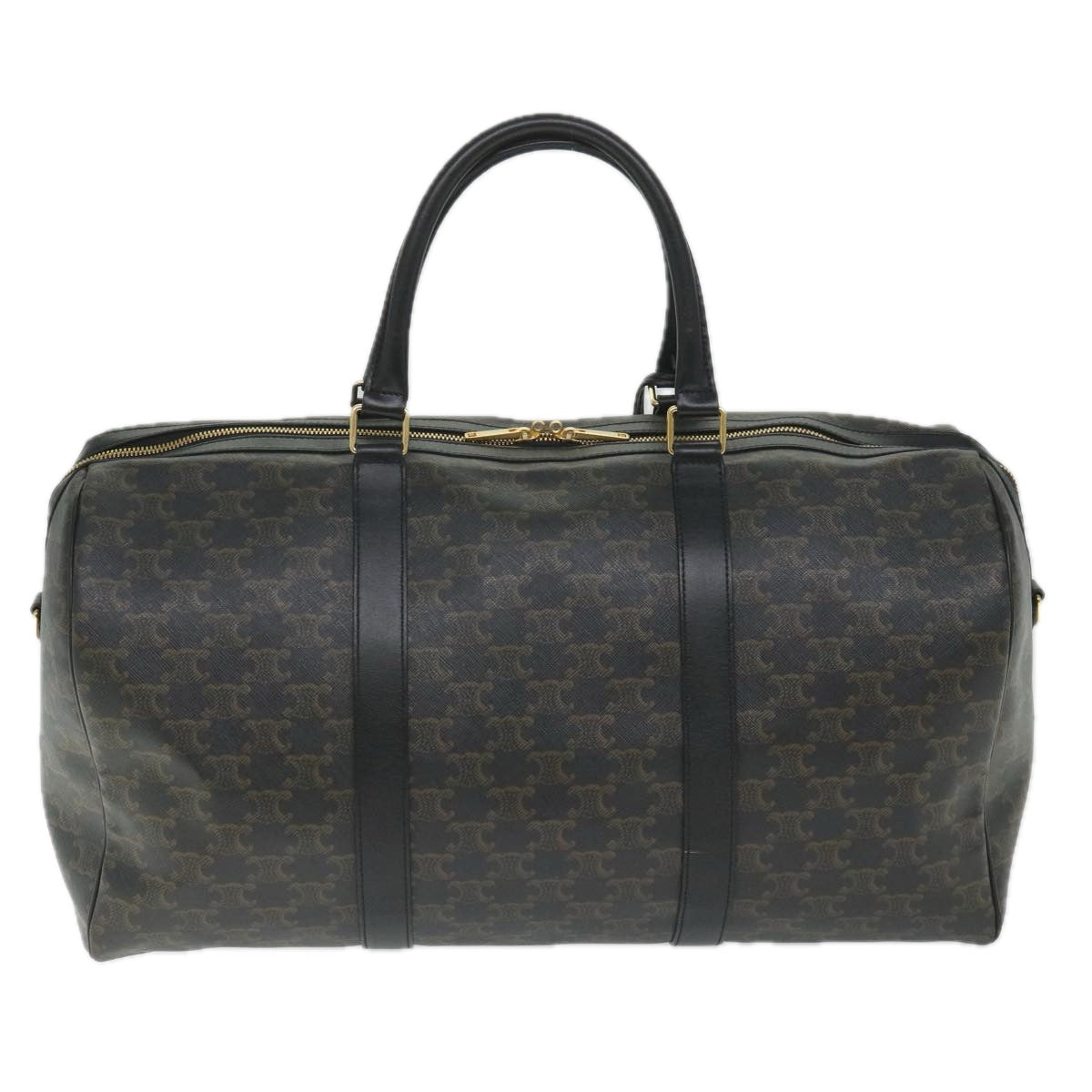 Luxury Triomphe Boston Bag Pvc Way Auth Leather Canvas Travel Bag