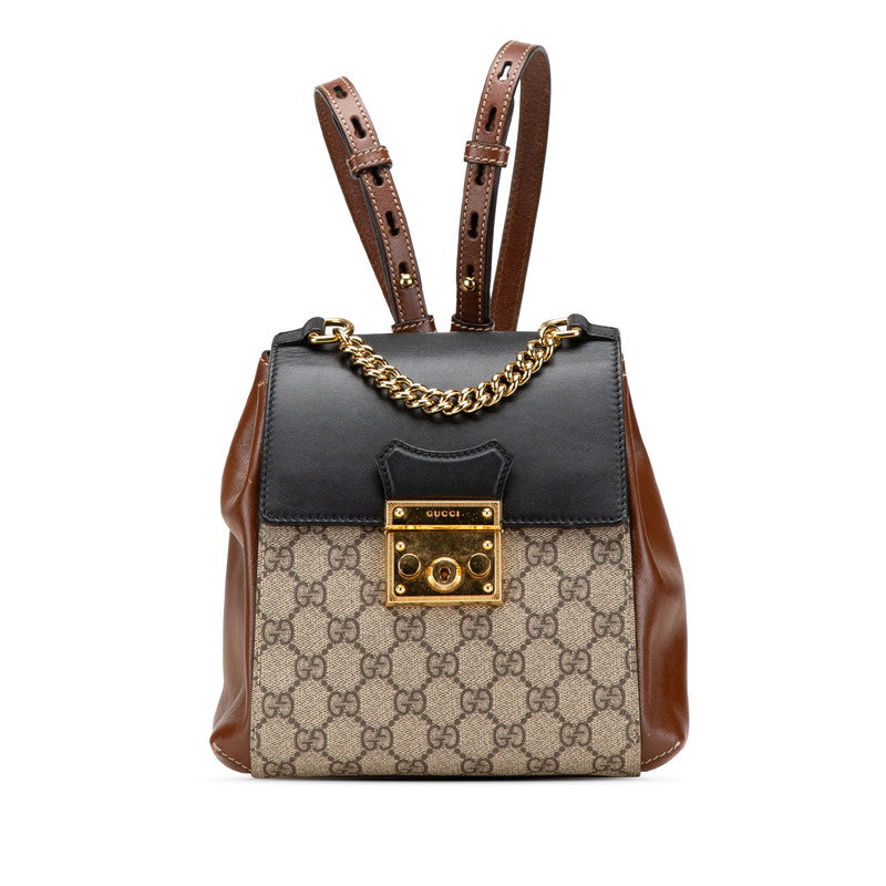 Gucci Padlock Supreme Backpack Leather