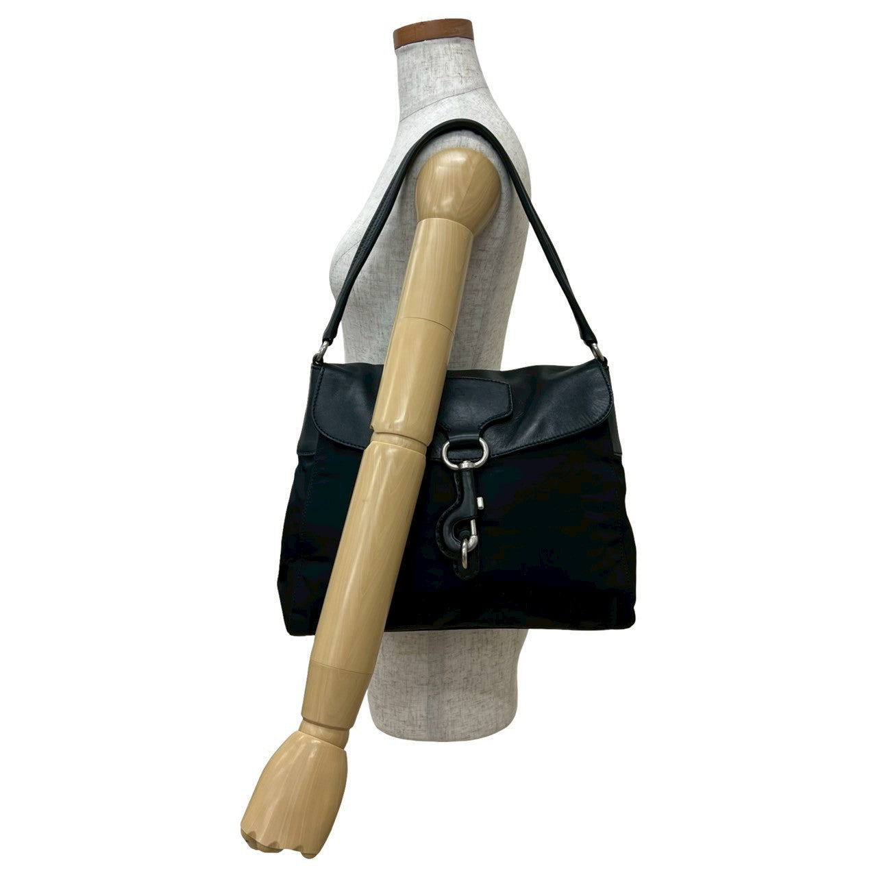 Prada Shoulder Bag Leather Nylon Shoulder Bag 7