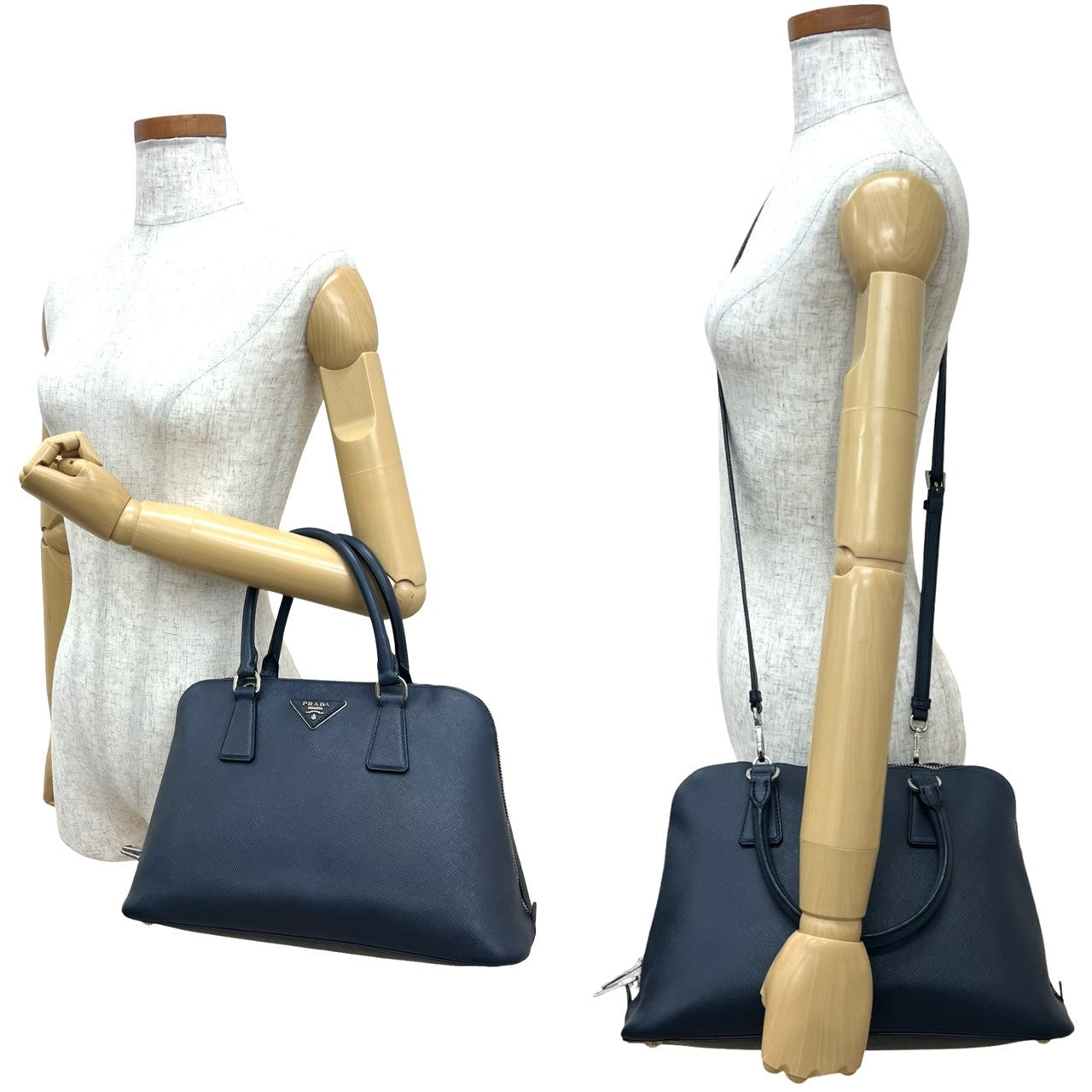 Prada 2Way Handbag Saffiano Travel Bag