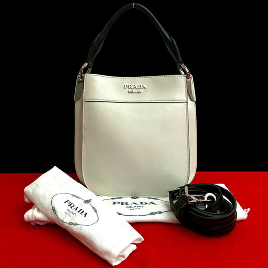 Prada Magit 2Way Handbag Leather Travel Bag