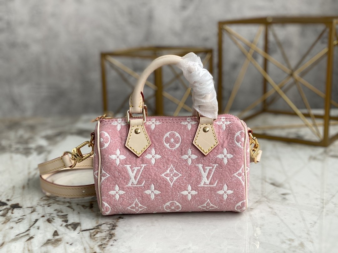 Top Quality Nano Speedy Jacquard For Women Denim Monogram Travel Bag M81213 5969