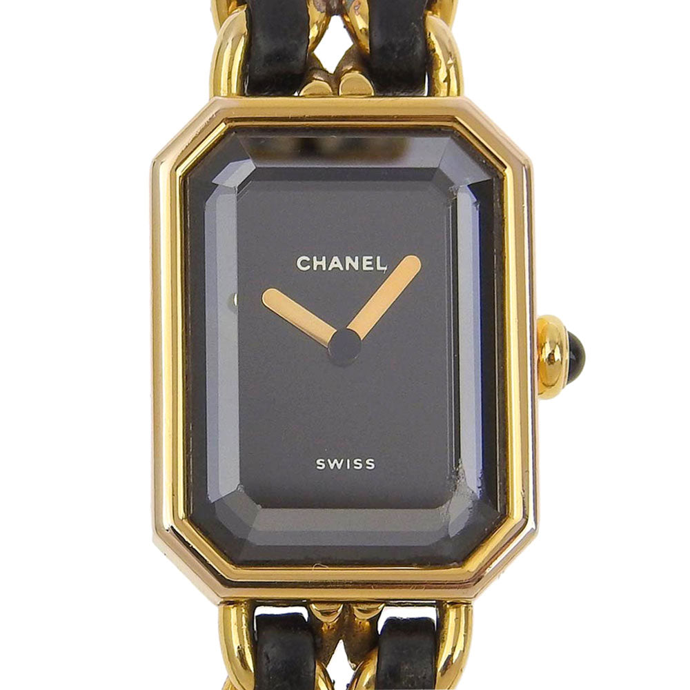 Chanel Premiere L Quartz Watch Gold Plated