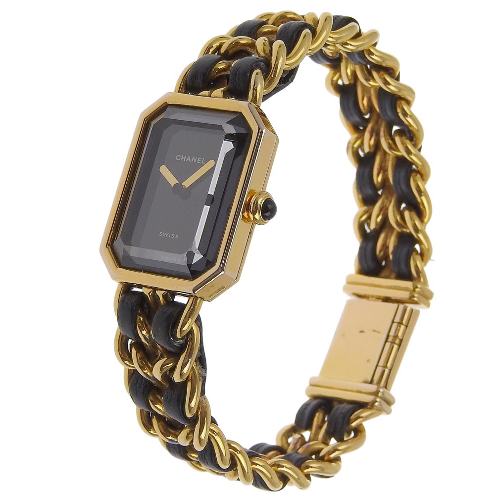 Chanel Premiere L Quartz Watch Gold Plated