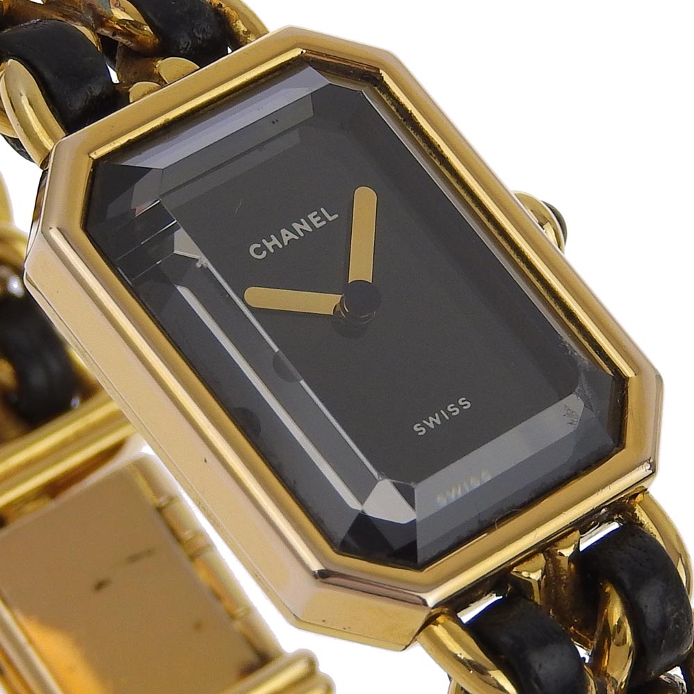 Chanel Premiere L Quartz Watch Gold Plated