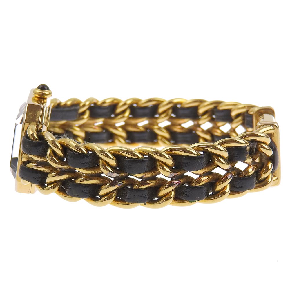 Chanel Premiere L Quartz Watch Gold Plated