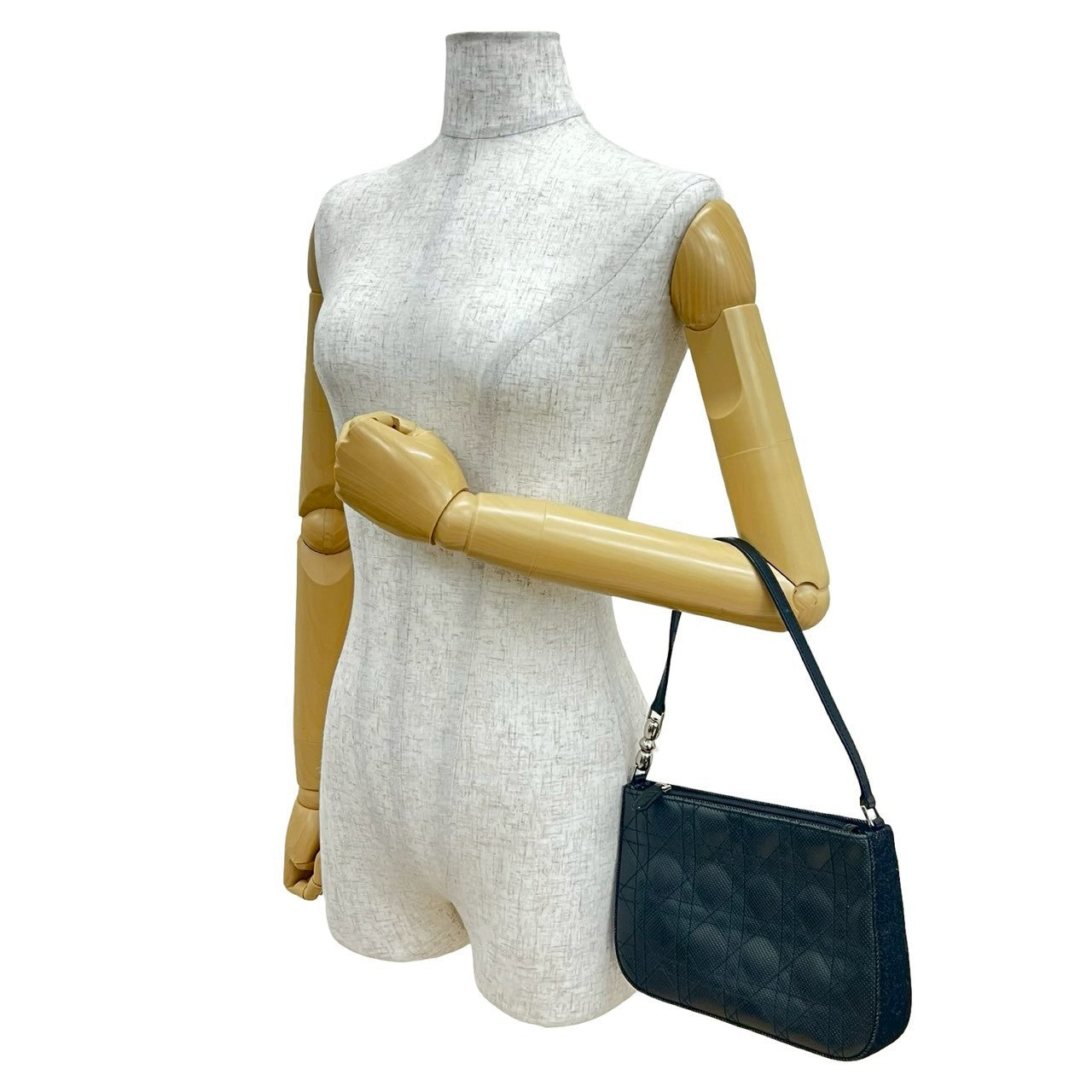 Dior Christian Cannage Stitch Shoulder Bag Leather Leather Shoulder Bag