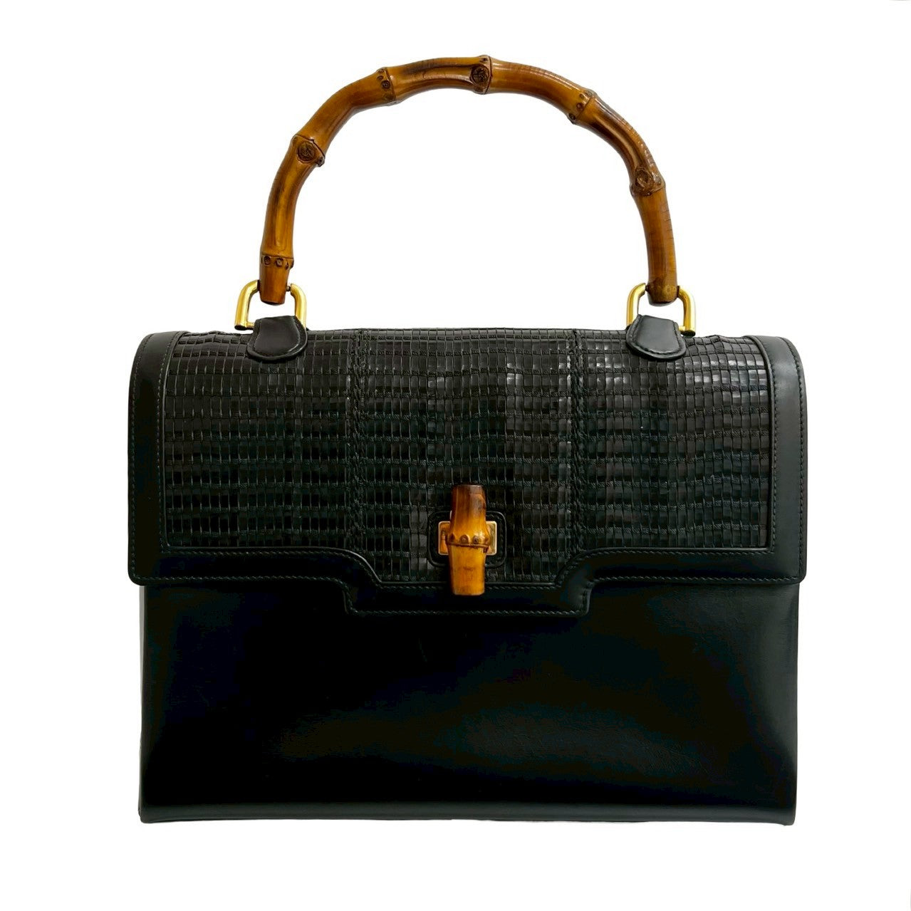 Gucci Bamboo Handbag Leather Travel Bag Handbag 7