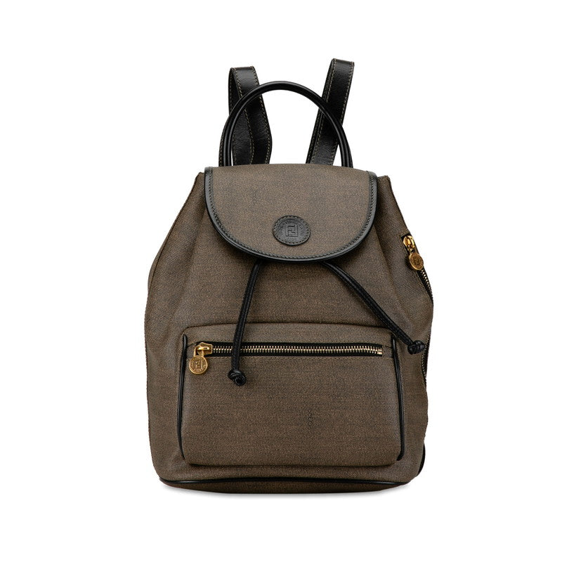 Fendi Zucchino Pvc Backpack Leather