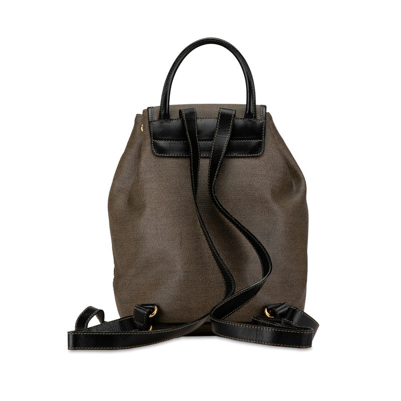 Fendi Zucchino Pvc Backpack Leather