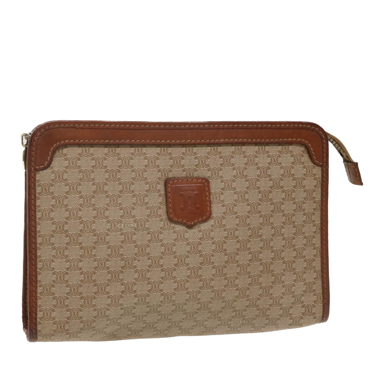 Luxury Macadam Clutch Bag Pvc Im Leather Canvas Beige Im
