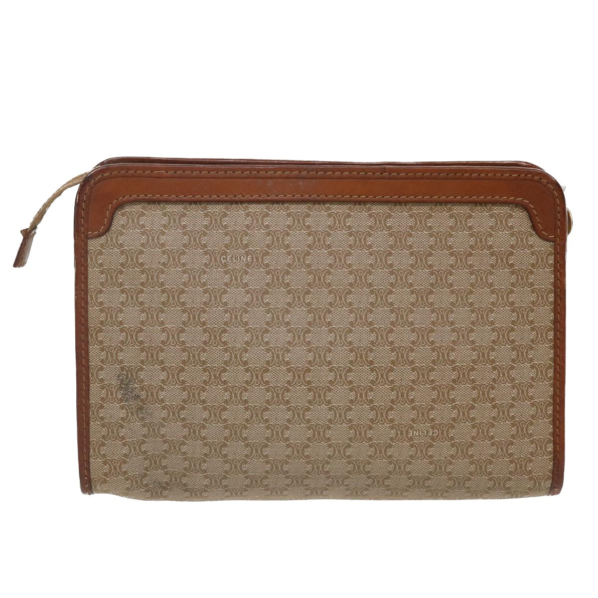 Luxury Macadam Clutch Bag Pvc Im Leather Canvas Beige Im