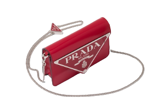 Prada Brushed Shoulder Bag Leather