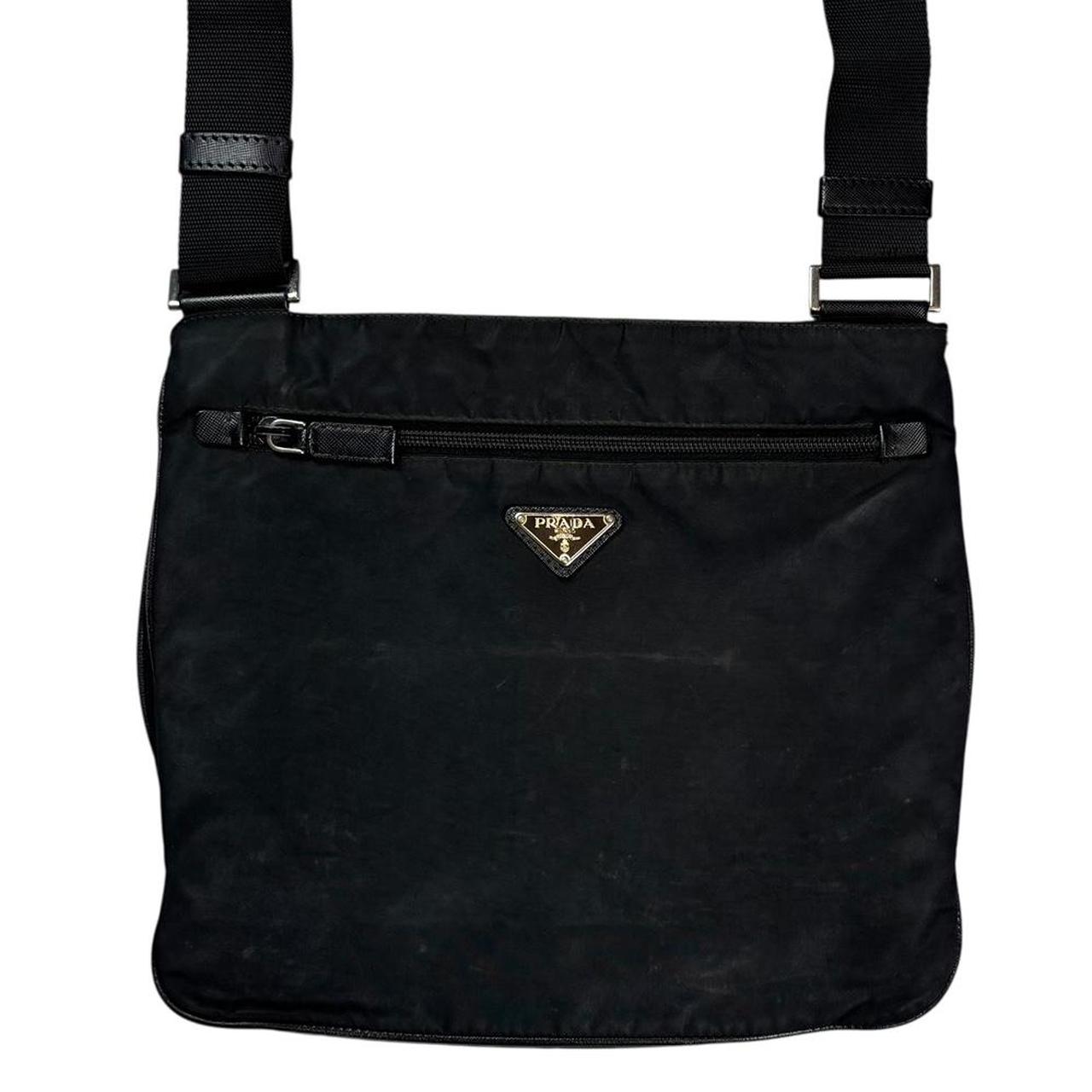 Prada Crossbody Bag triangle crossbody side bag Black Logo