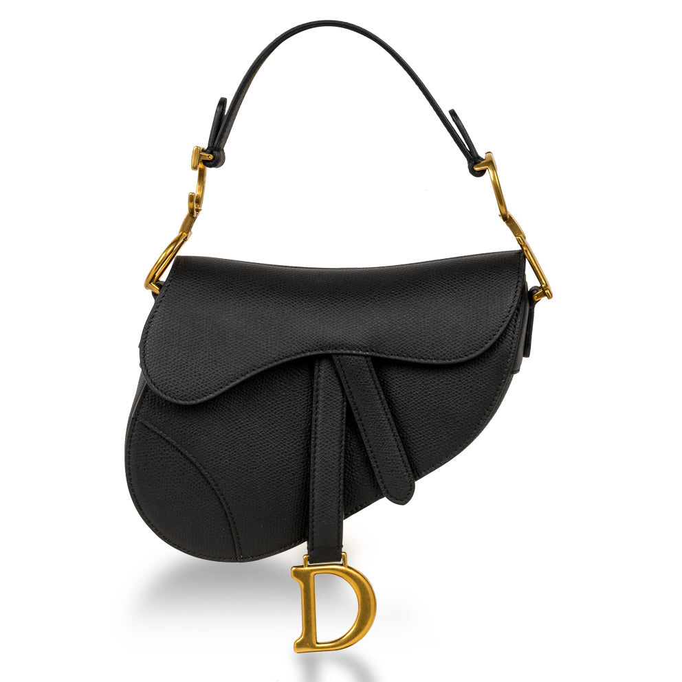 Dior Christian Saddle Bag Mini Shoulder Bag Bag Black Leather
