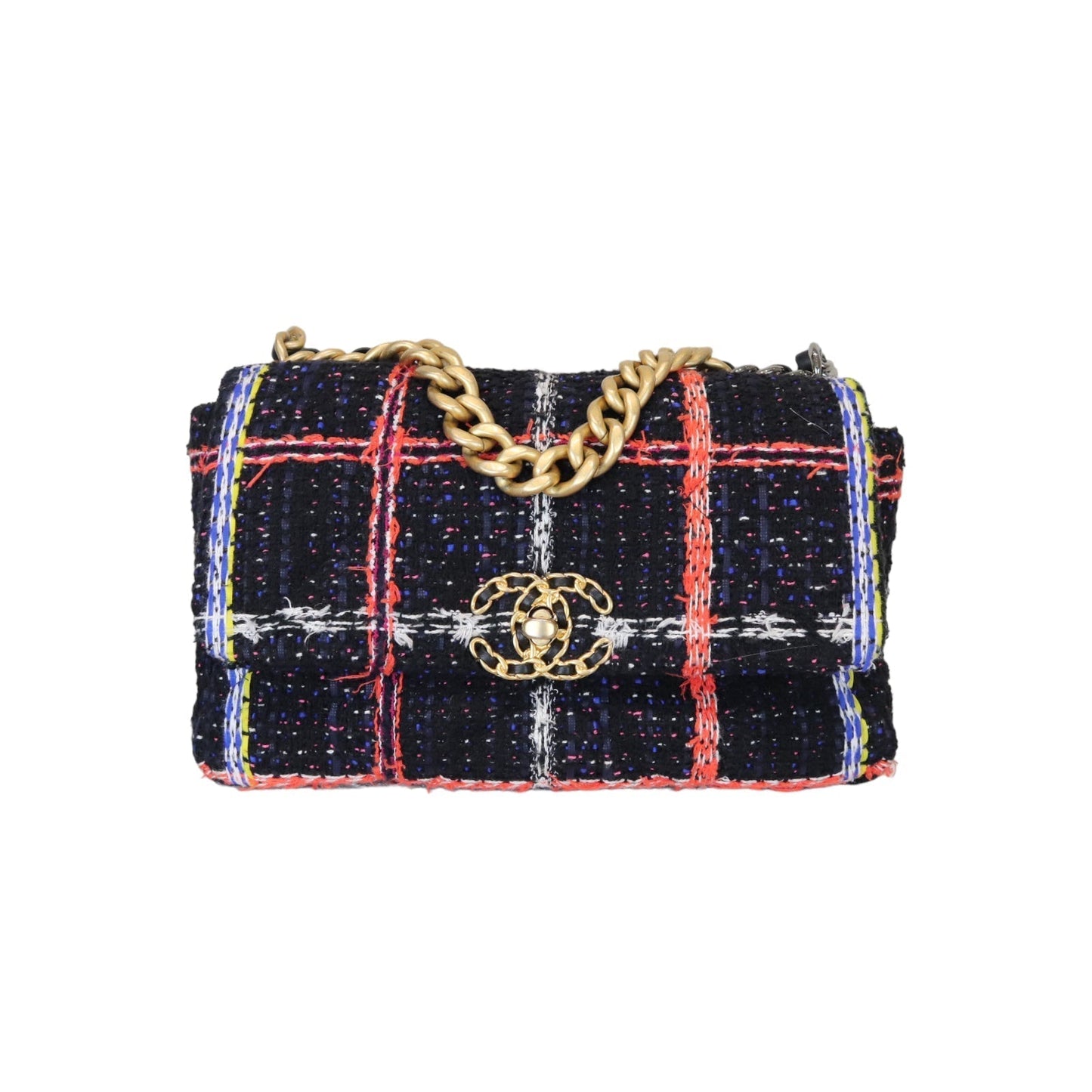 Chanel 19 Tweed MHW Handbag Leather Small Crossbody Bag