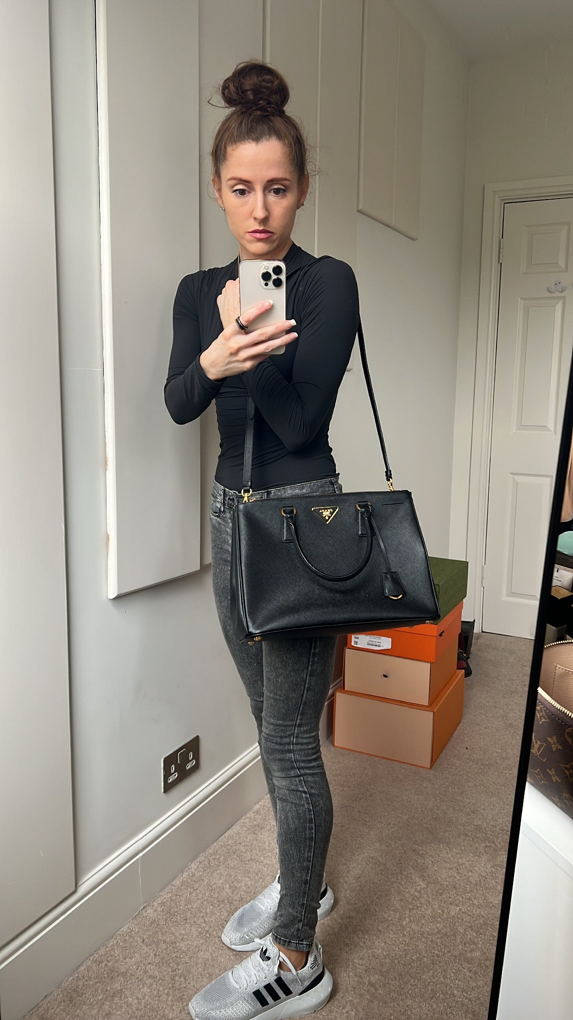 Prada Prada Black Medium Galleria Saffiano Tote Rrp 3 Tote Bag