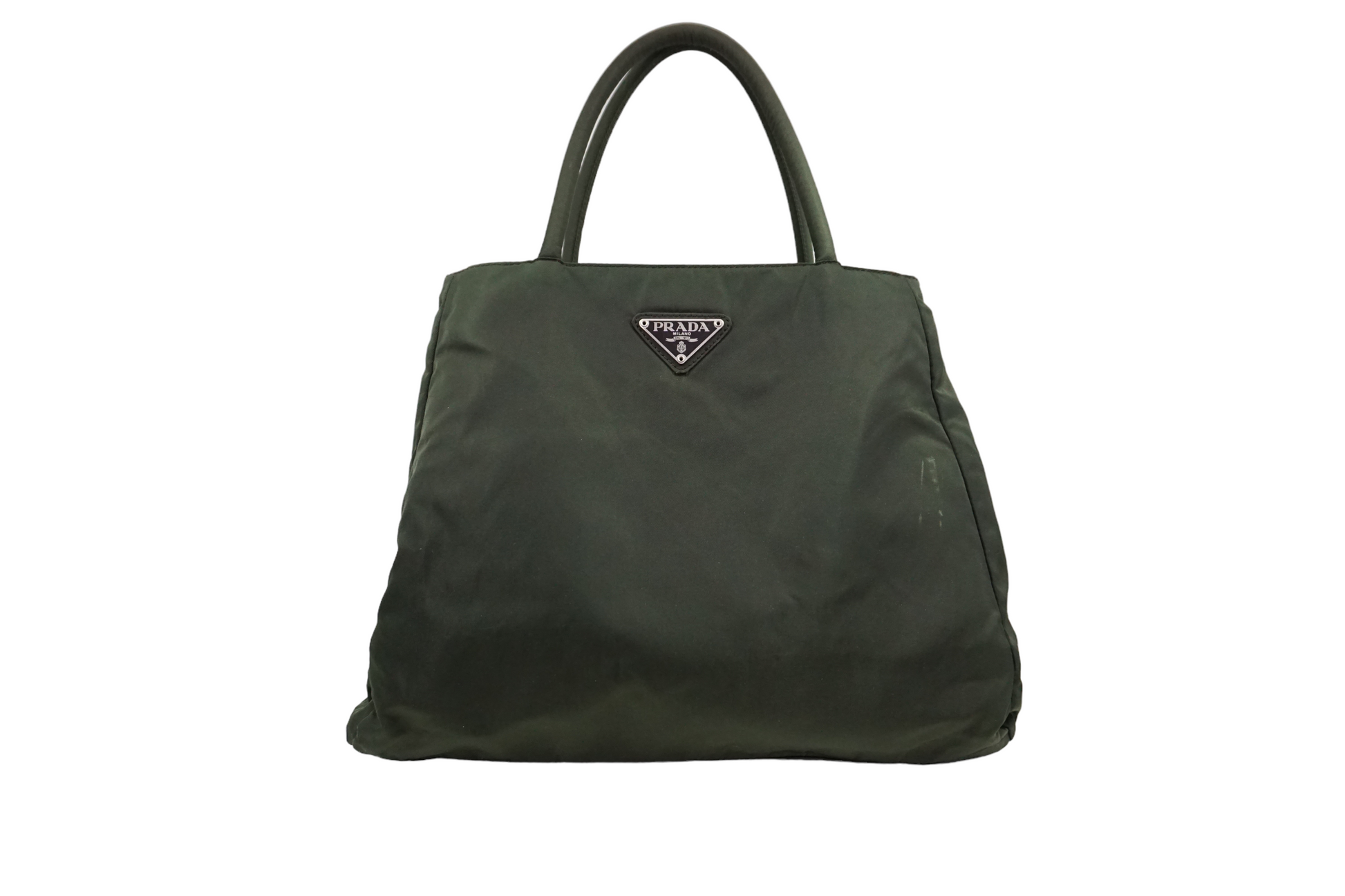 Prada Tessuto City Luxury Handbag Travel Bag Green Tessuto City