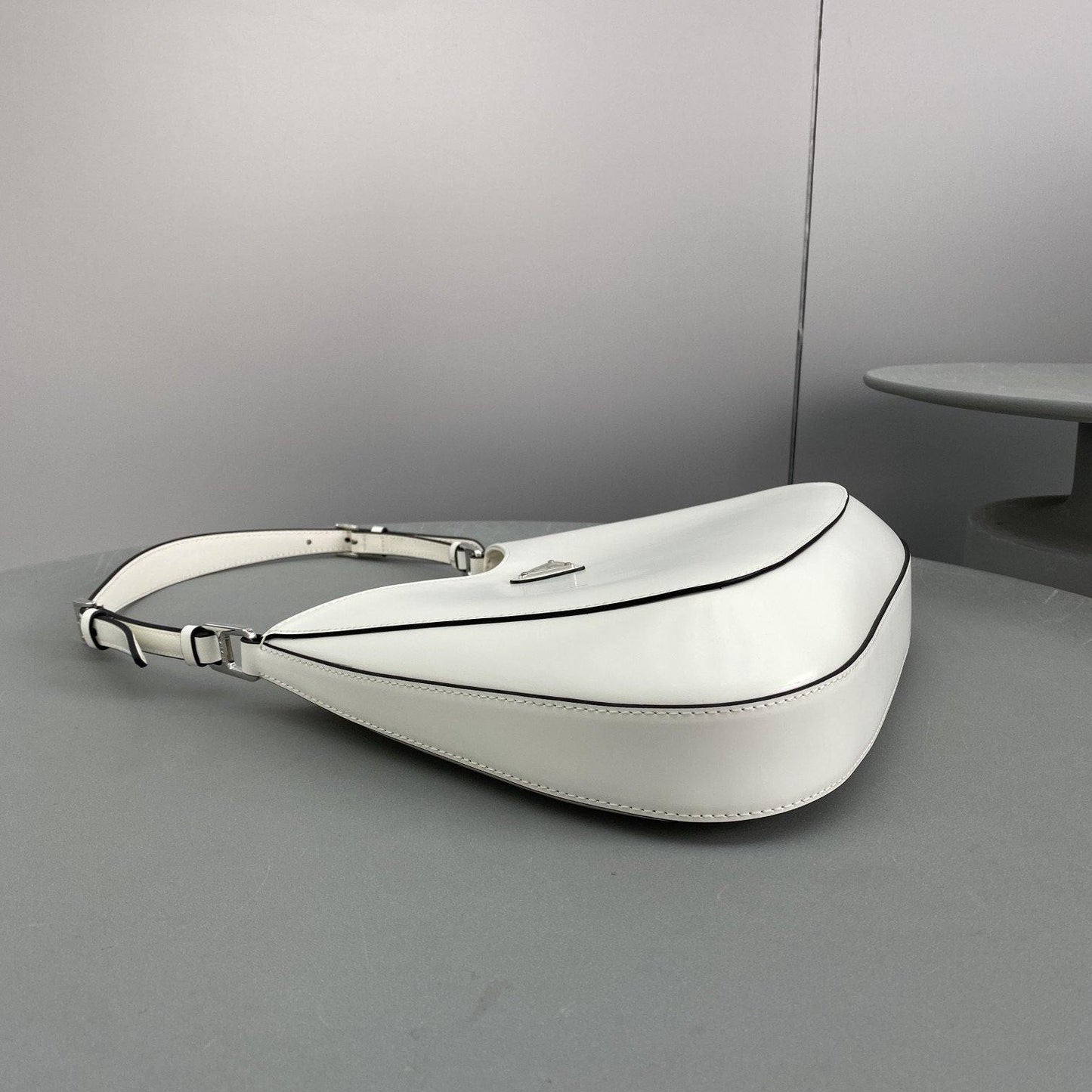 Prada Cleo Brushed Shoulder Bag Leather