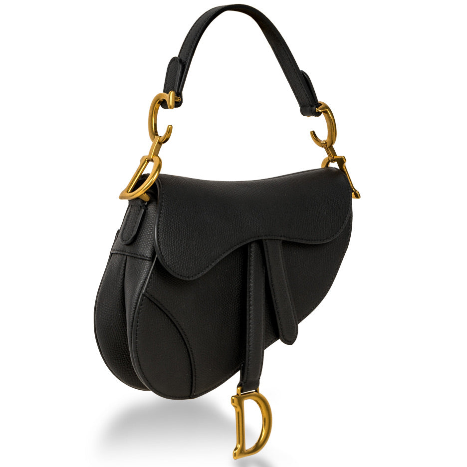 Dior Christian Saddle Bag Mini Shoulder Bag Bag Black Leather