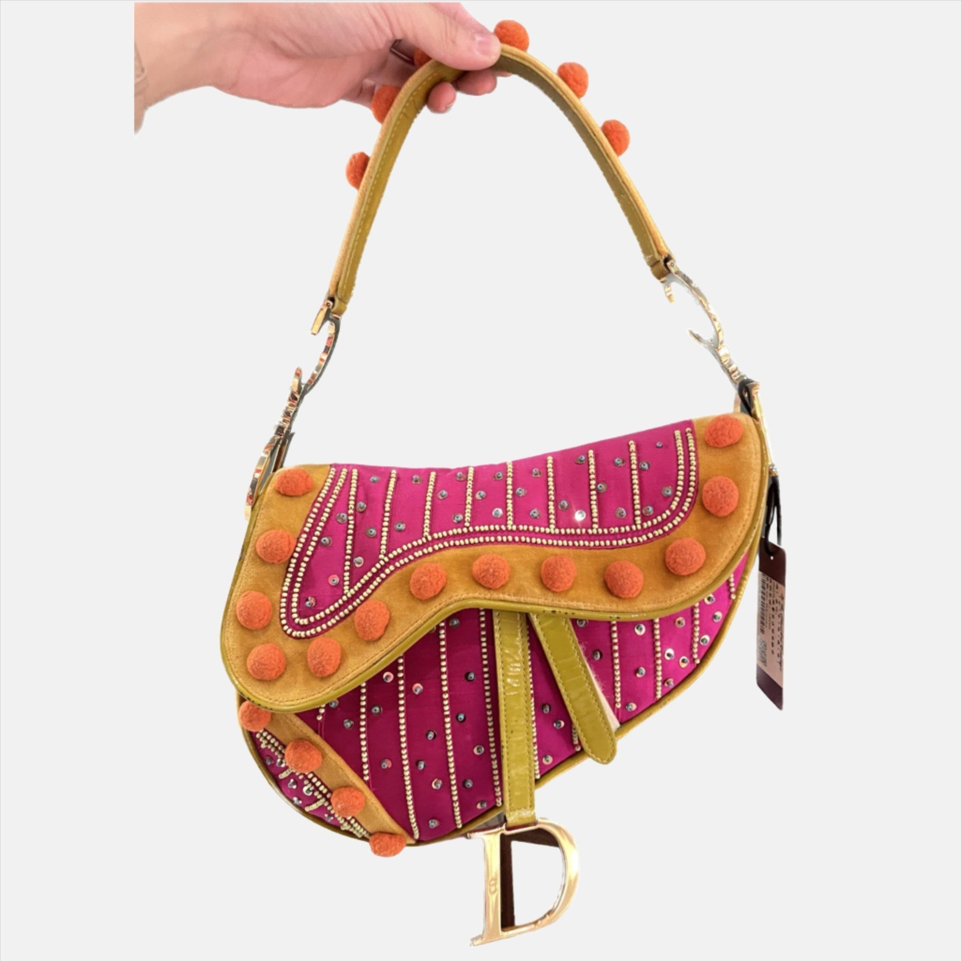 Dior Limited Edition John Galliano Era Saddle Bag Travel Bag