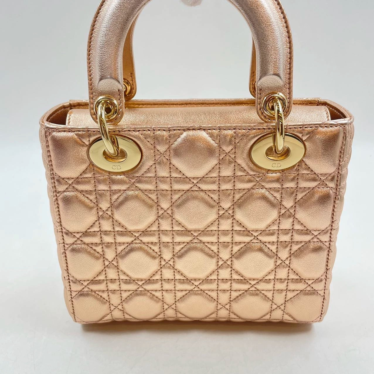 Dior Lady Abc Irediscent And Metallic Cannage Lambskin Pink Travel Bag