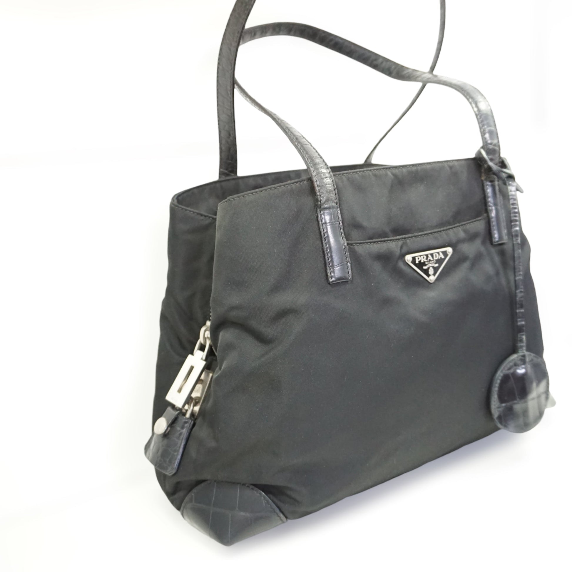 Prada Sort Luxury Handbag Travel Bag Prada Sort Skuldertaske
