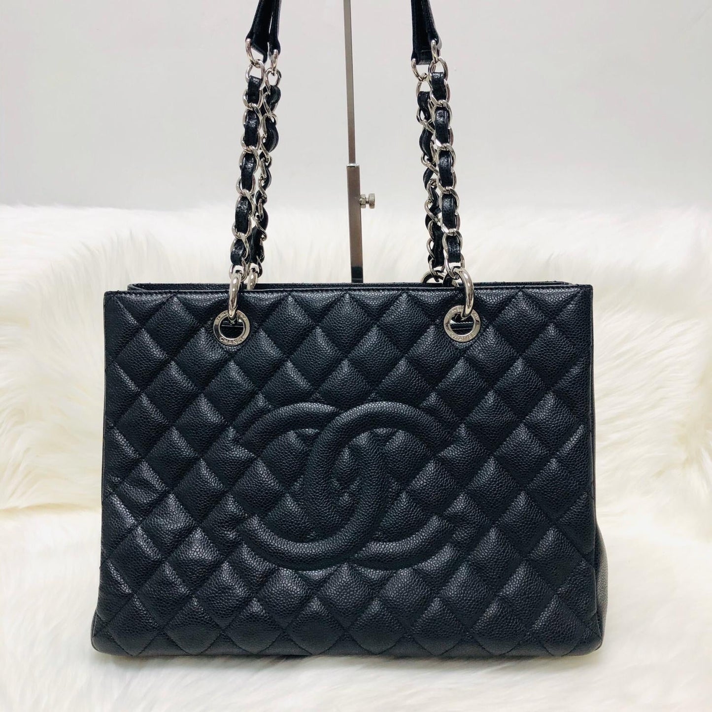 Chanel Caviar GST in with SHW Handbag Leather Black Shoulder Bag