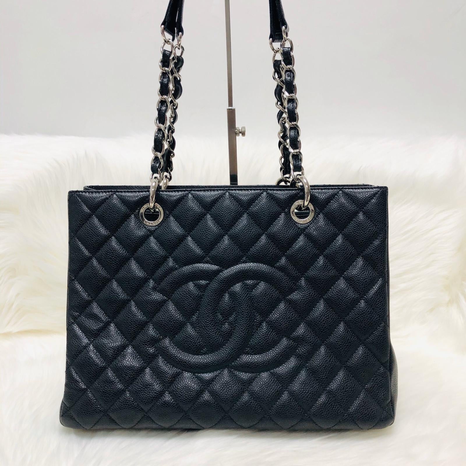 Chanel Caviar GST in with SHW Handbag Leather Black Shoulder Bag